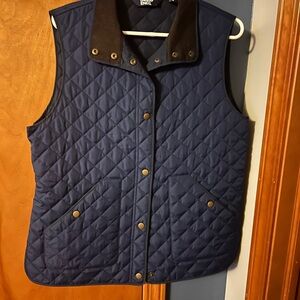 Lands' End Women's Quilted Navy Vest